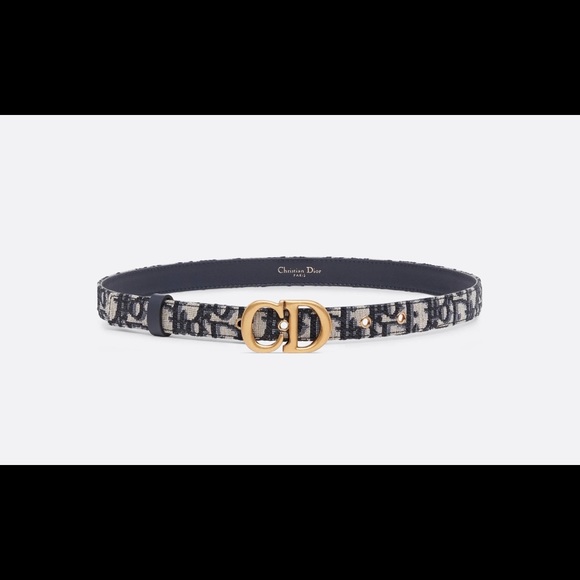 Christian Dior saddle belt blue - Picture 1 of 5